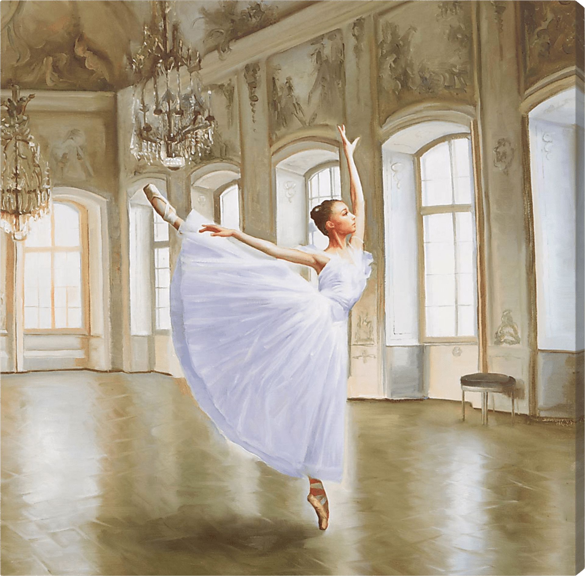 Lily's Dance White Artwork - Image 1