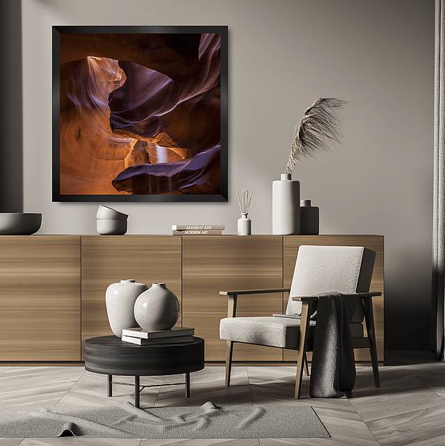 Limbus Brown Framed Wooden Wall Art - Thumbnail - Image 2