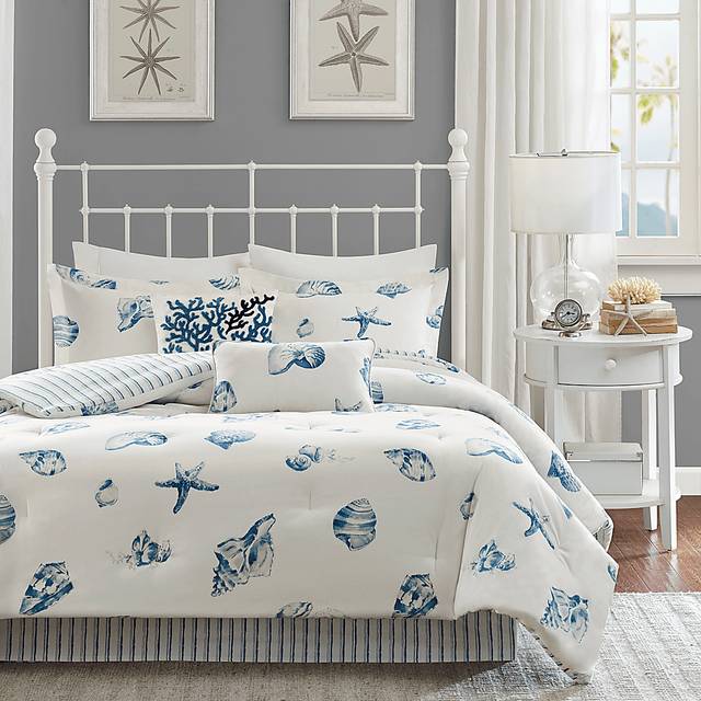 Limekiln White Blue 3 Pc Twin Comforter Set - Thumbnail - Image 2