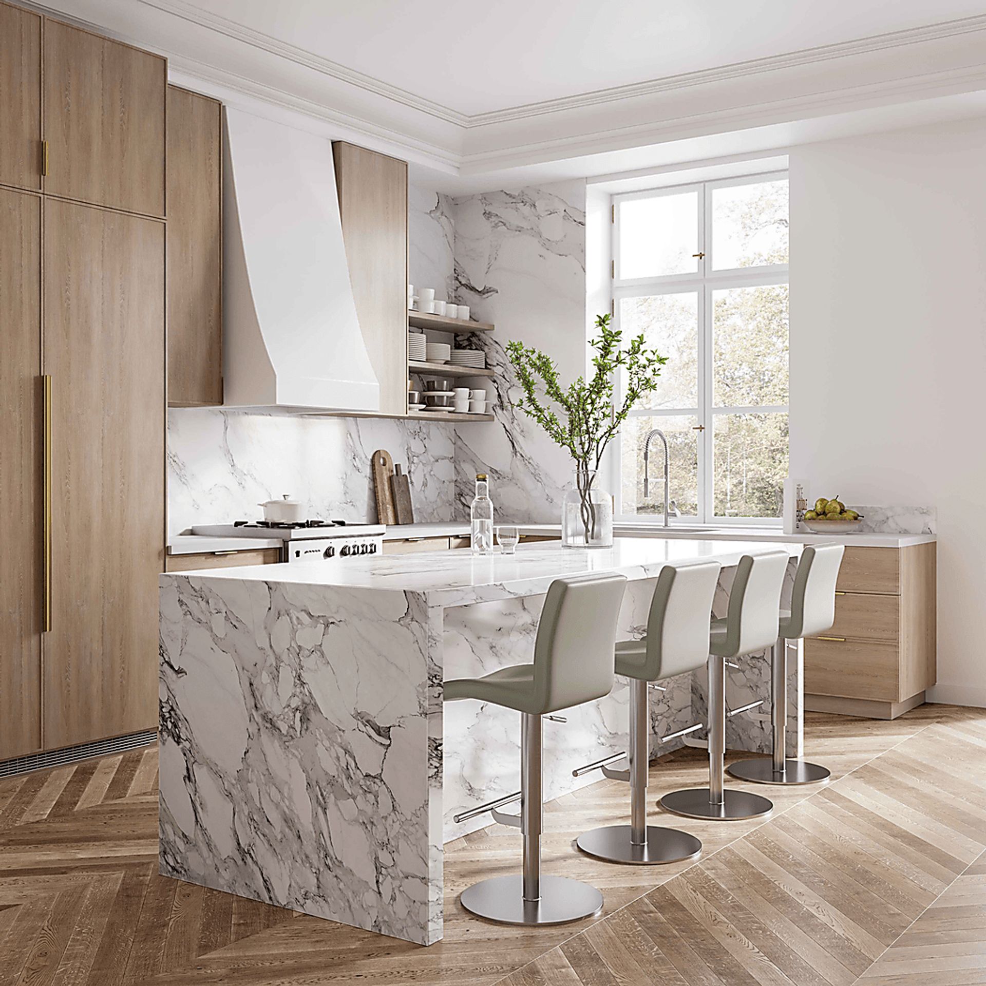 Limoneria Light Gray Adjustable Barstool - Image 2