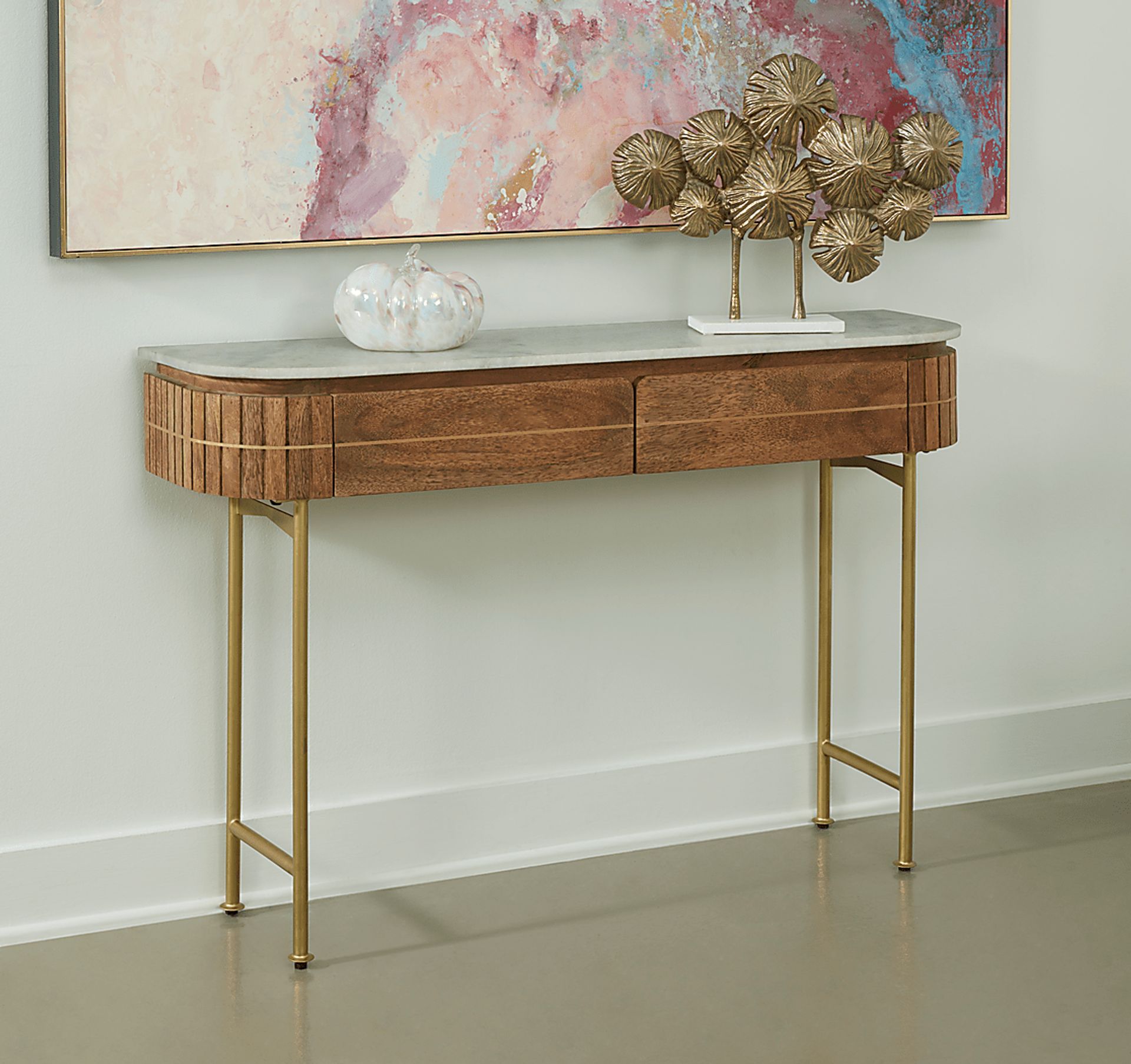 Linbard Brown Sofa Table - Image 2