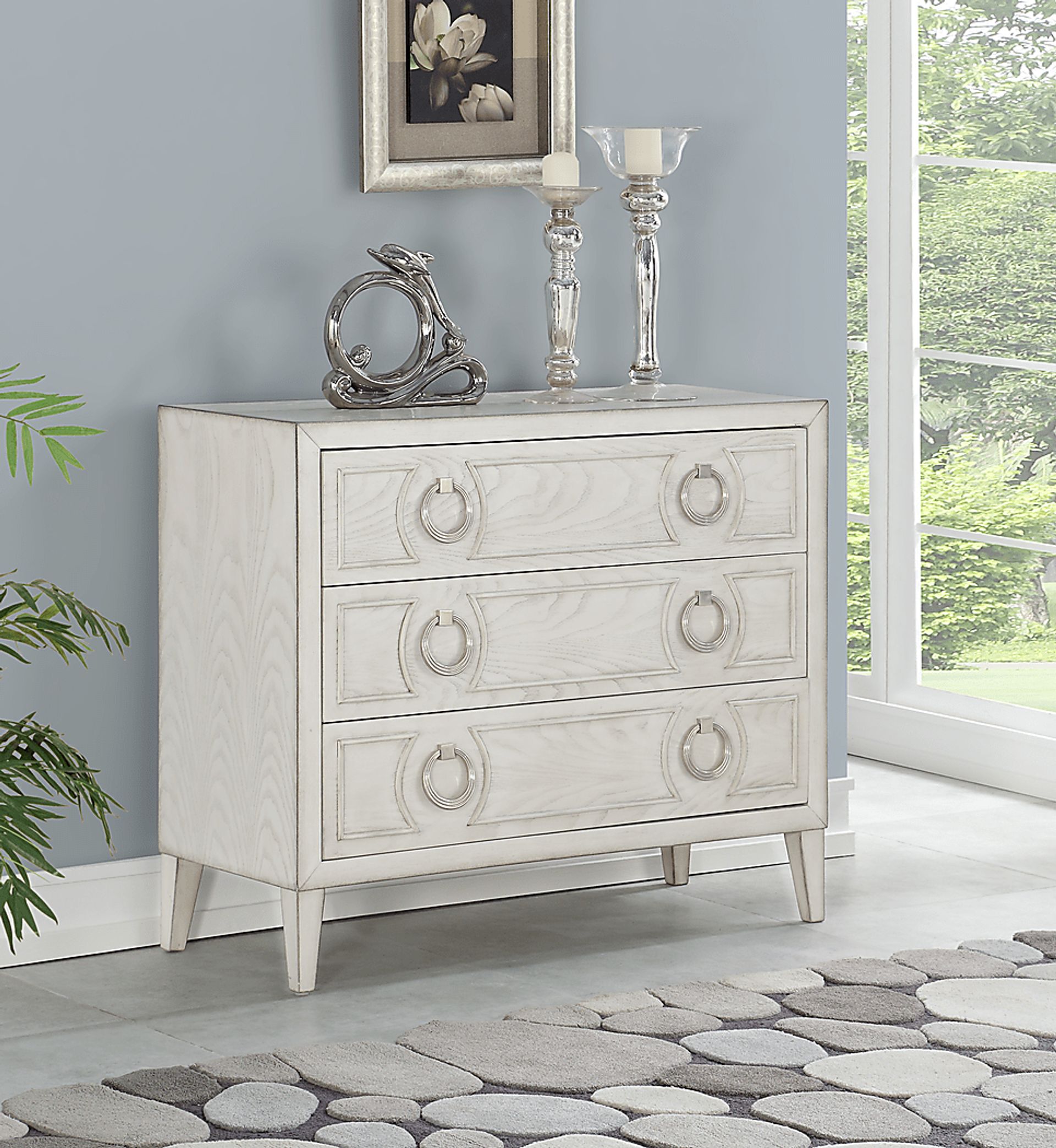 Linberry White Accent Cabinet - Image 4