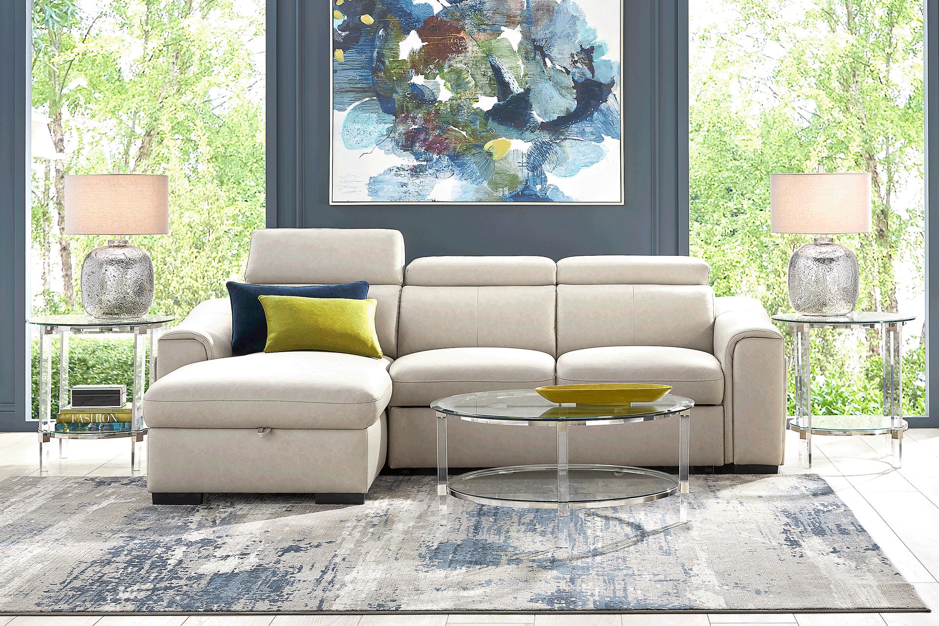 Linbrook Gray 2 Pc Sleeper Sectional - Image 2