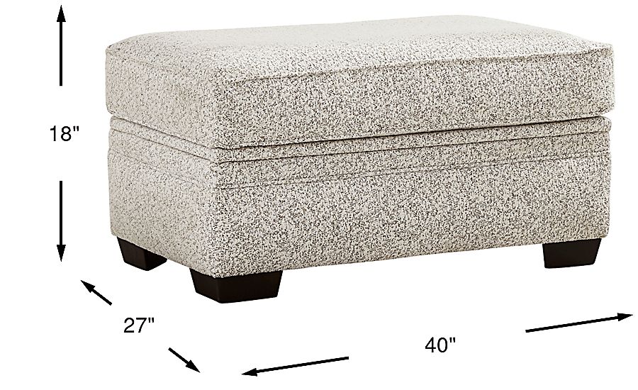 Rooms To Go Lincoln Park Storage Cocktail Ottoman - Thumbnail 4