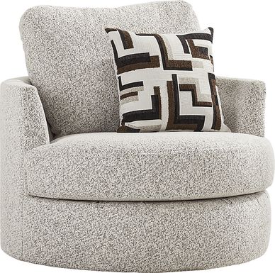 Lincoln Park Off-White Swivel Chair