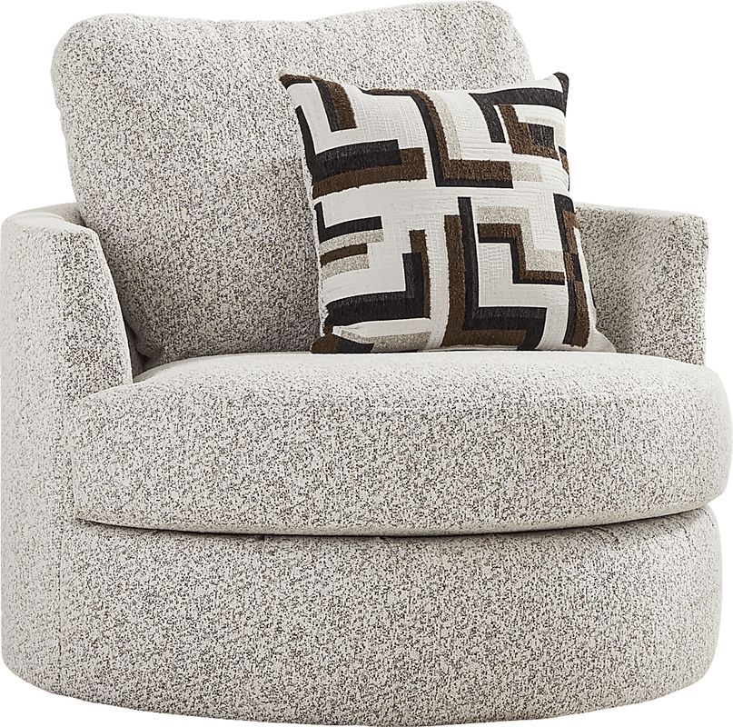 Lincoln Park Off-White Swivel Chair