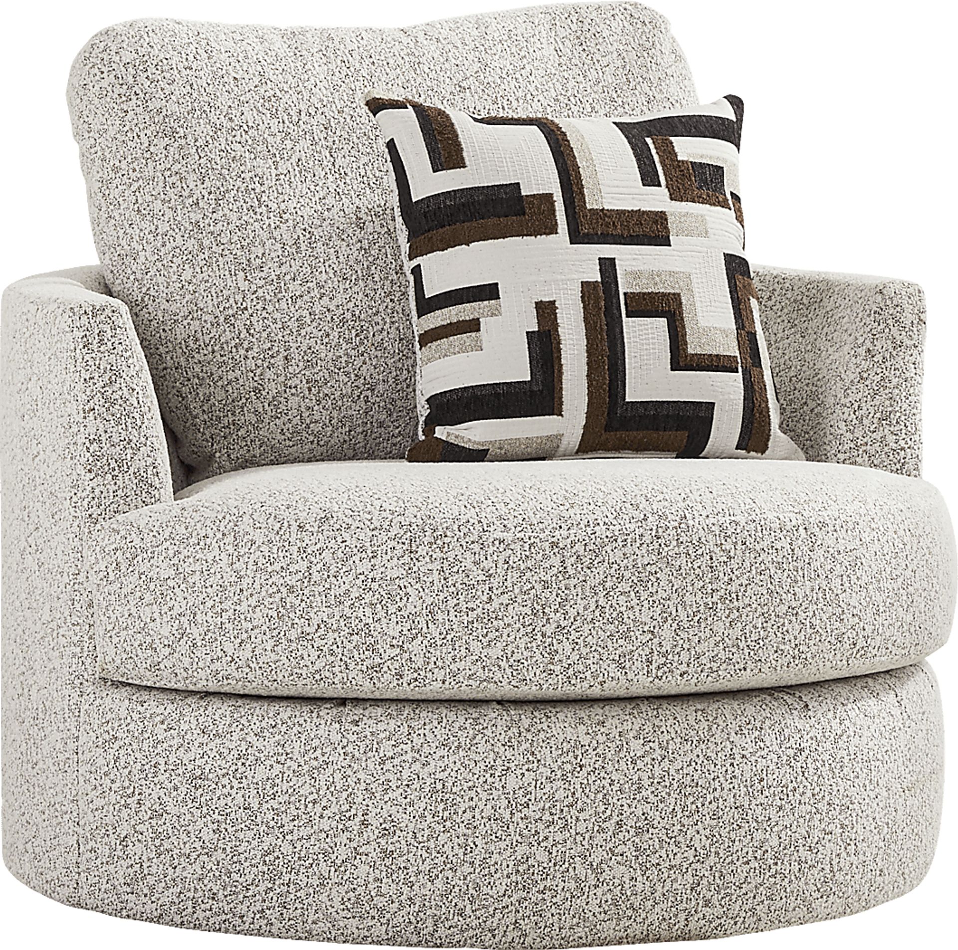 Lincoln Park Off-White Swivel Chair - Image 1