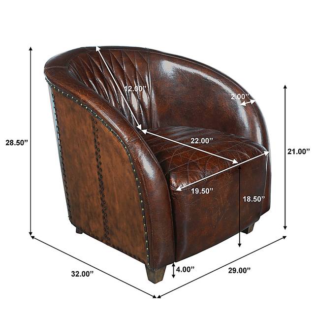 Lincolonshire Brown Accent Chair - Thumbnail - Image 9