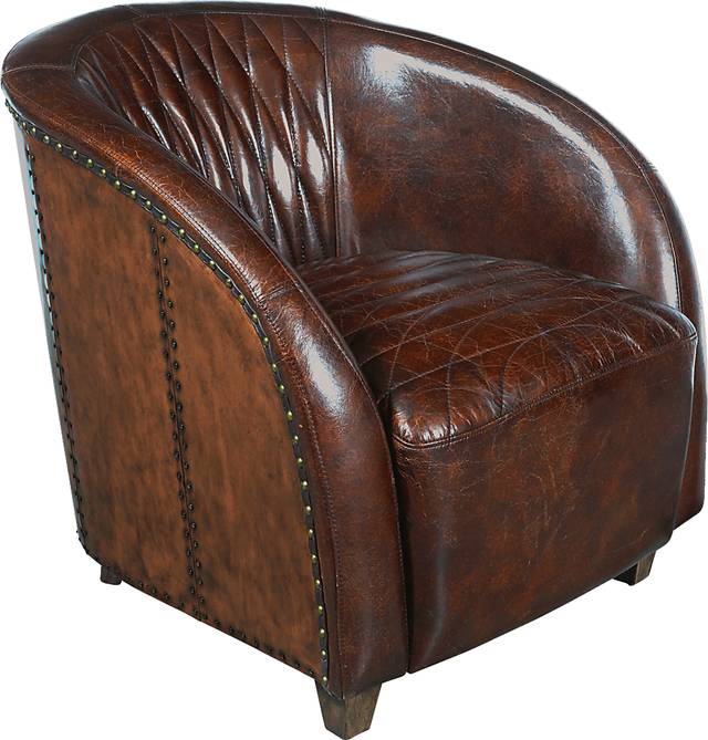 Lincolonshire Brown Accent Chair - Thumbnail - Image 1