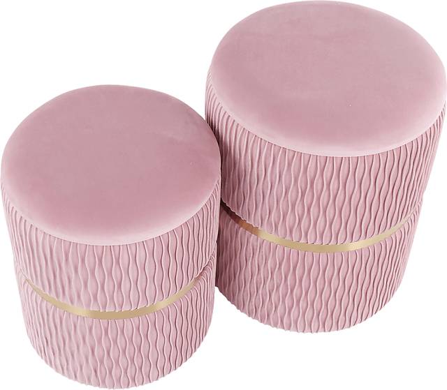Lincoya Blush Ottoman, Set of 2 - Thumbnail - Image 2