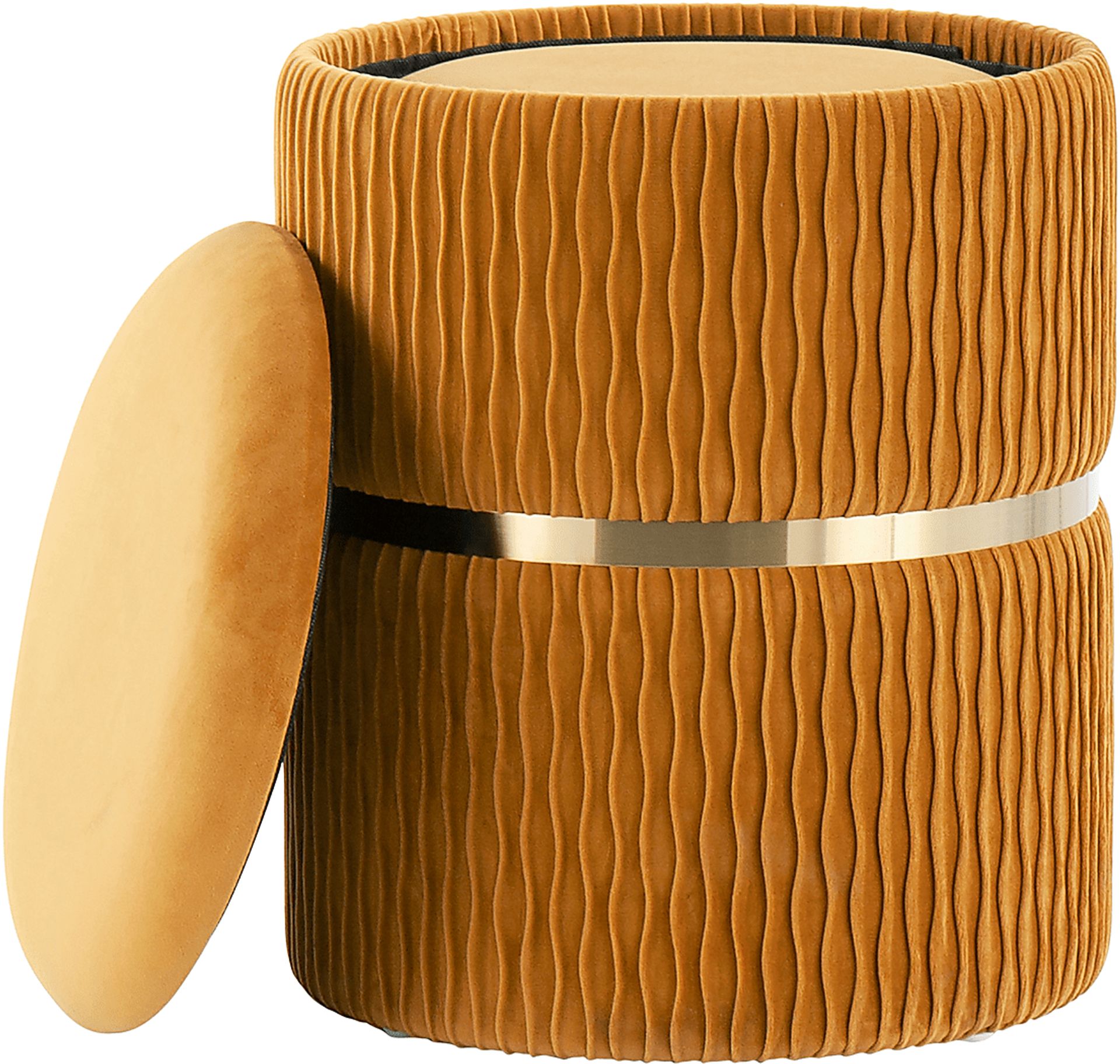 Lincoya Orange Ottoman, Set of 2 - Image 4