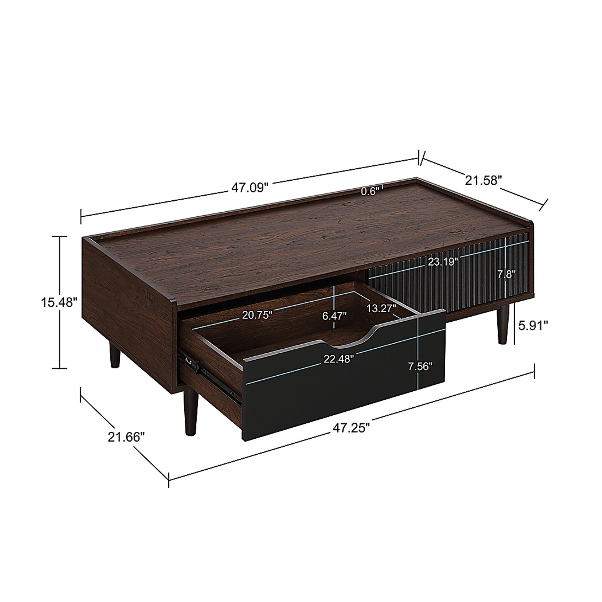 Lindall Black Cocktail Table - Image 10