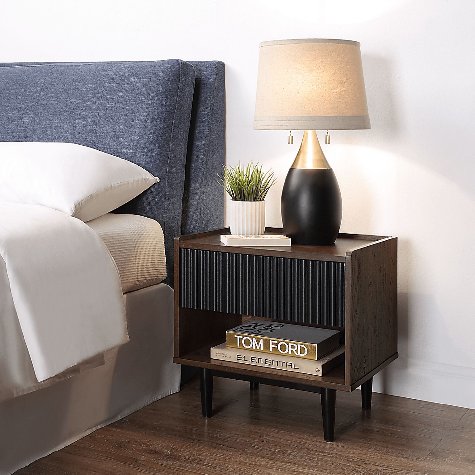 Lindall Black Nightstand - Image 2