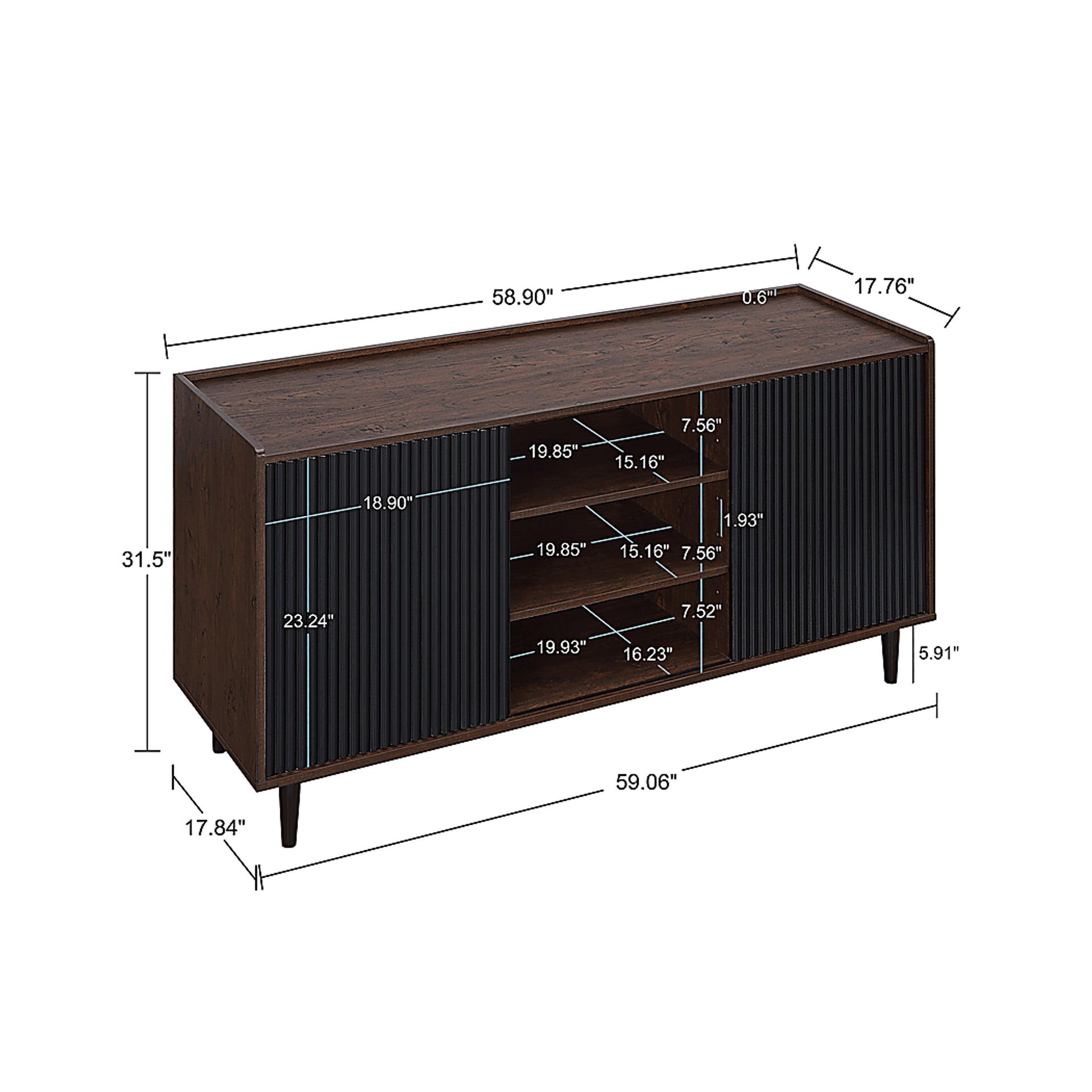 Lindall Black Sideboard - Image 11