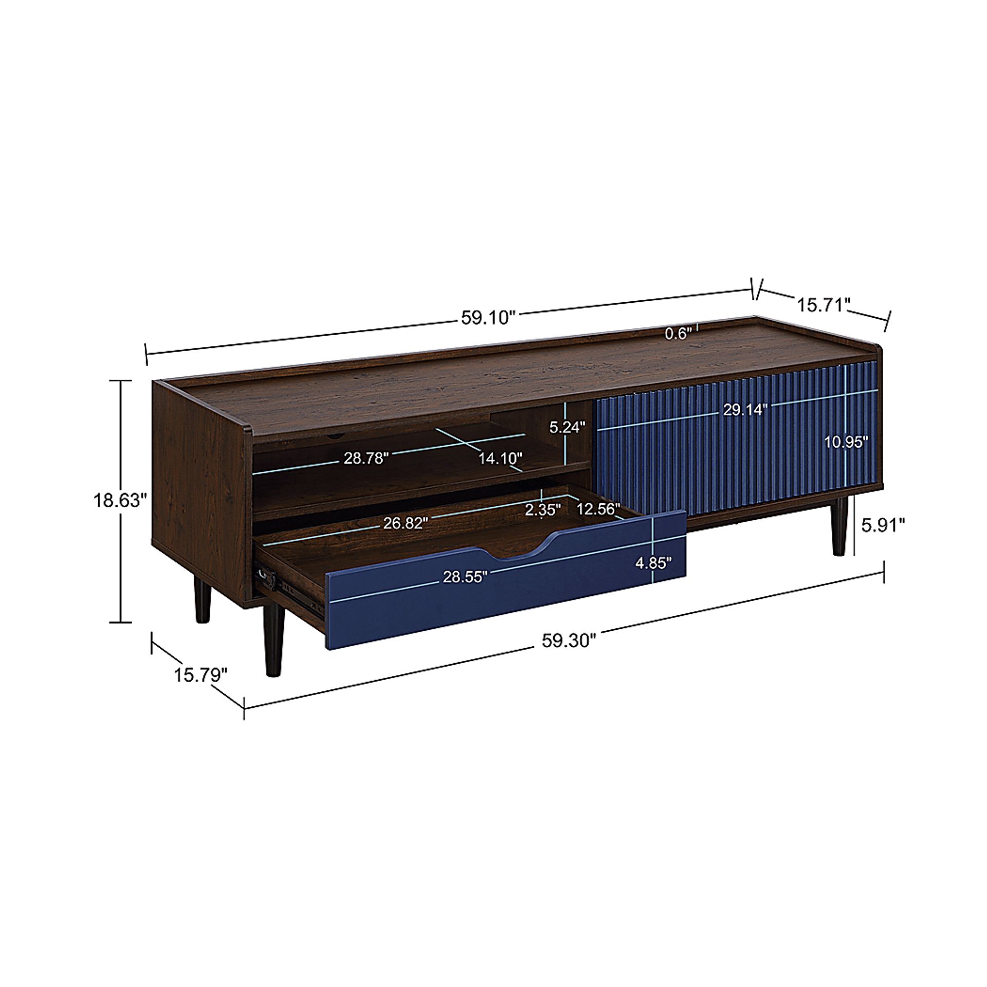 Lindall Navy 59.5 in. Console - Image 10