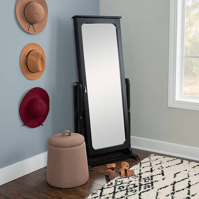 Lindelaan Black Cheval Jewelry Armoire - Thumbnail - Image 2
