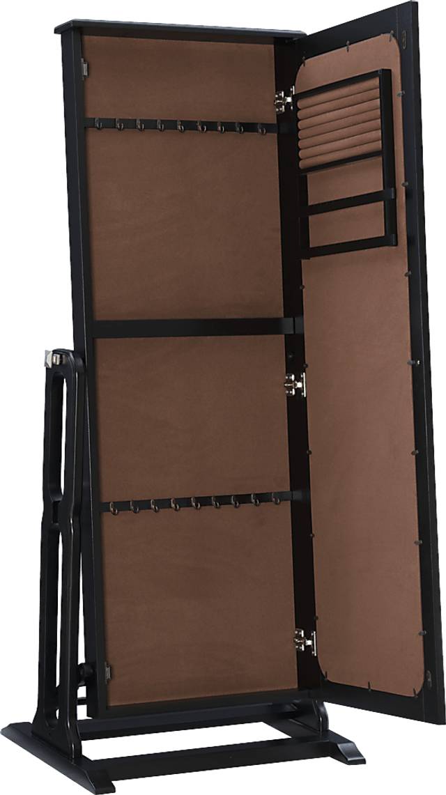 Lindelaan Black Cheval Jewelry Armoire - Thumbnail - Image 8