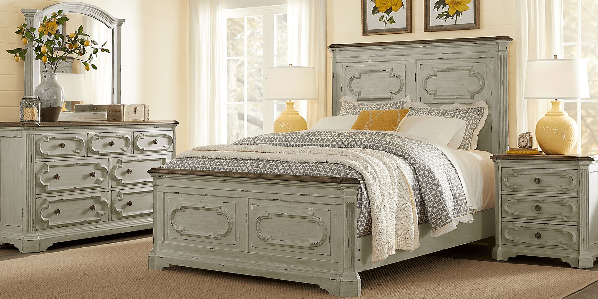 Lindenwood Gray 7 Pc King Panel Bedroom - Image 1