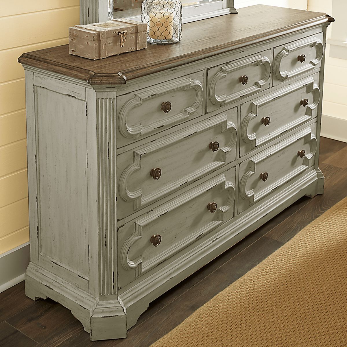 linden grey dresser Lindenwood Gray 9 drawer dresser