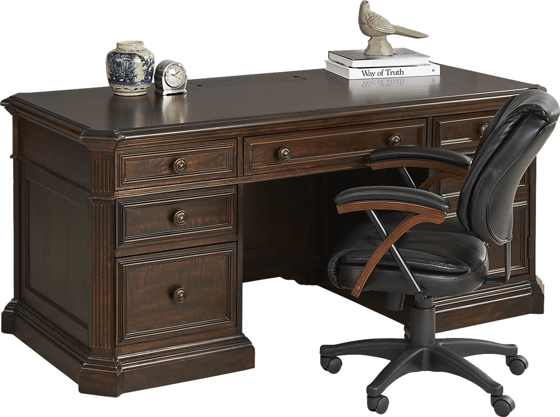 Lindenwood Saddle 3 Pc Desk and Chair Set - Image 2