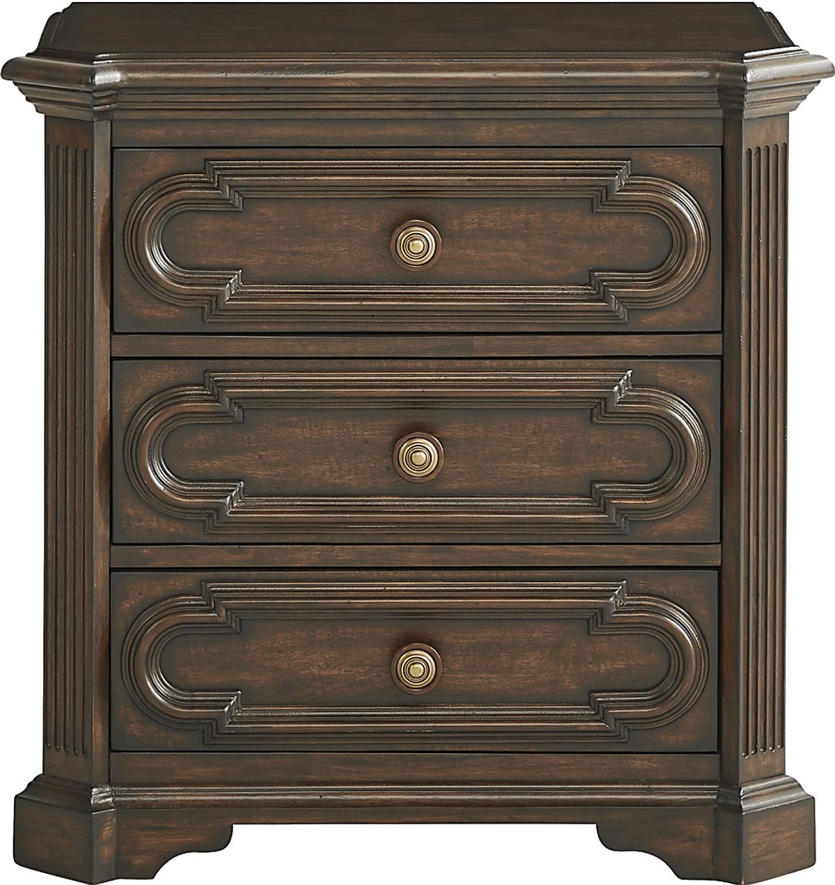 Lindenwood Saddle Dark Wood Nightstand Rooms to Go