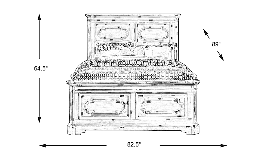 Lindenwood White 3 Pc King Panel Bed
