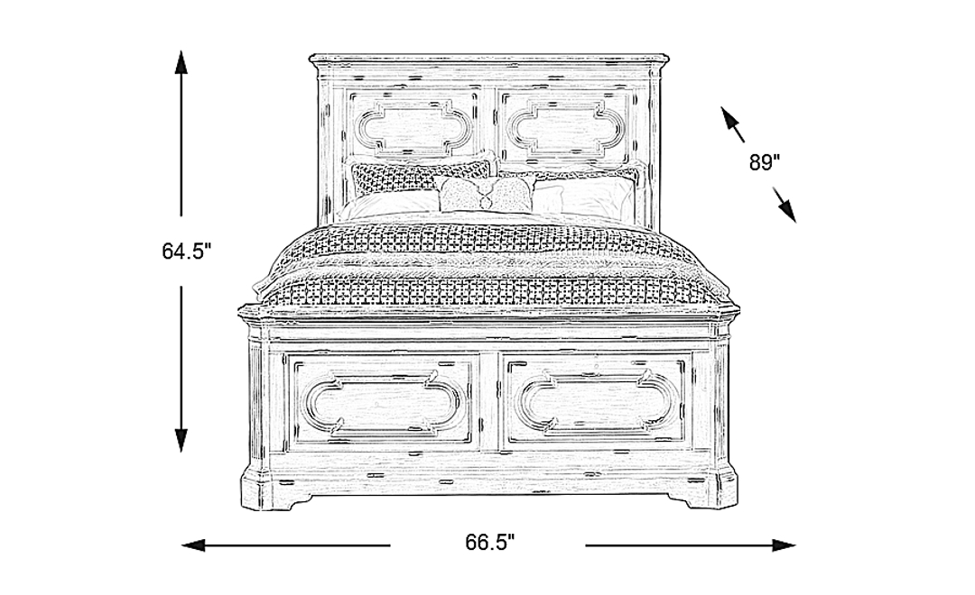 Lindenwood White 3 Pc Queen Panel Bed