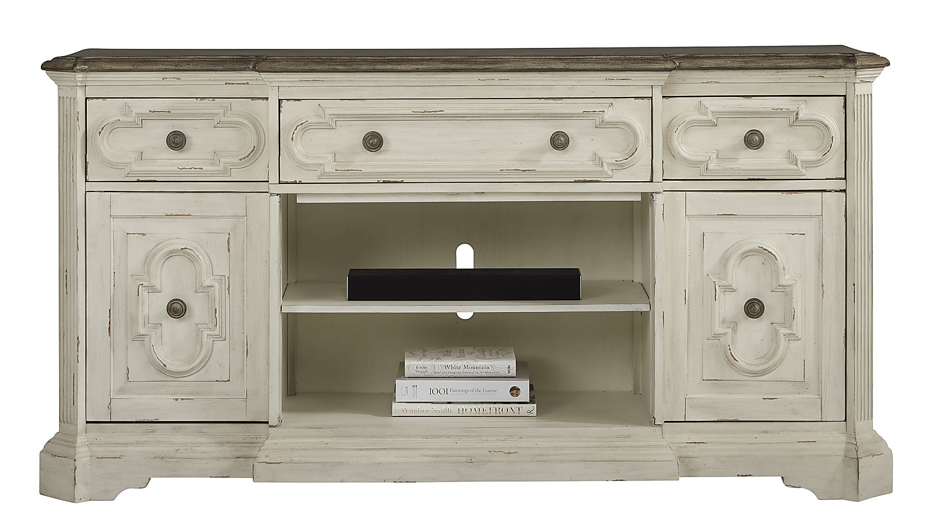 Lindenwood White 72 in. Console Rooms To Go