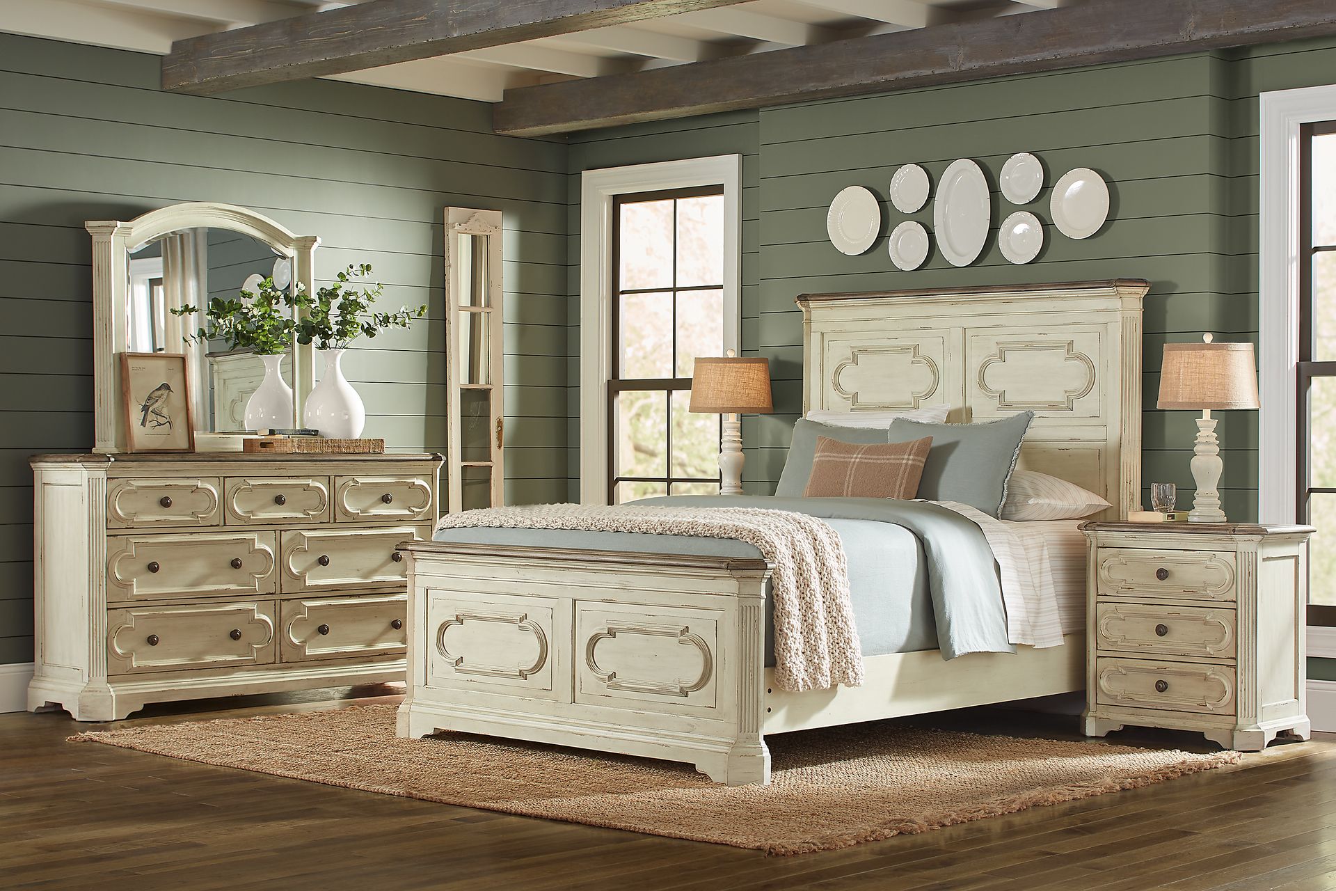 Lindenwood White 8 Pc Queen Panel Bedroom - Image 1