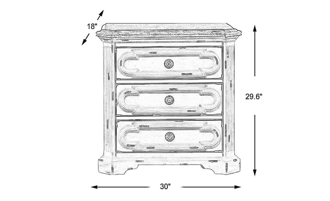 Lindenwood White Nightstand