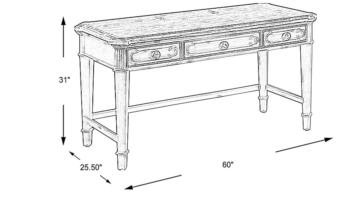 Lindenwood White Writing Desk