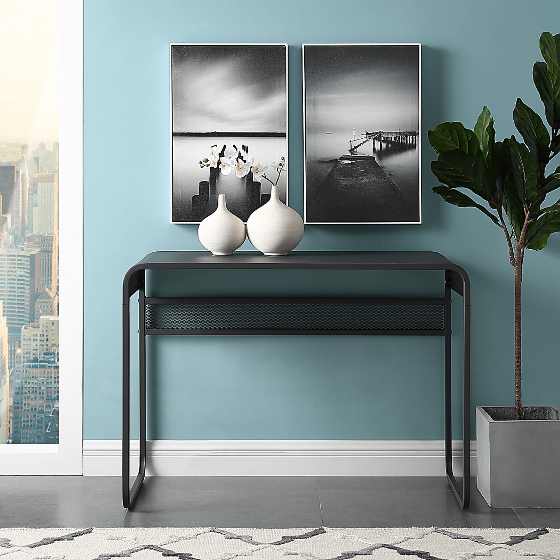 Lindmont Gray Desk - Image 4