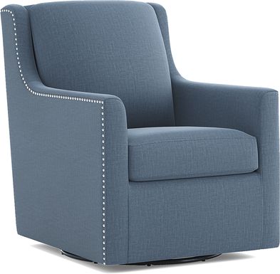 Lindsey Blue Swivel Chair