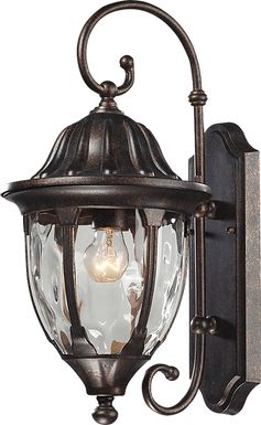 Linendale Brown Outdoor Wall Sconce