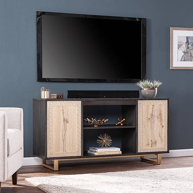 Linherk Dark Brown 54 in. Console - Thumbnail - Image 2