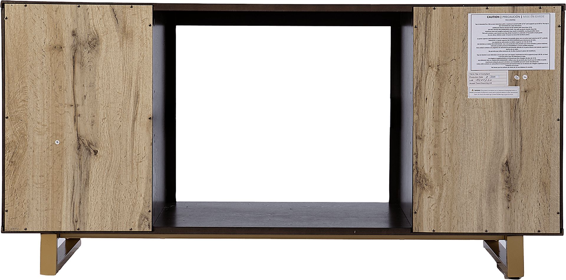Linherk II Brown 54 in. Console, With Electric Log Fireplace - Image 5