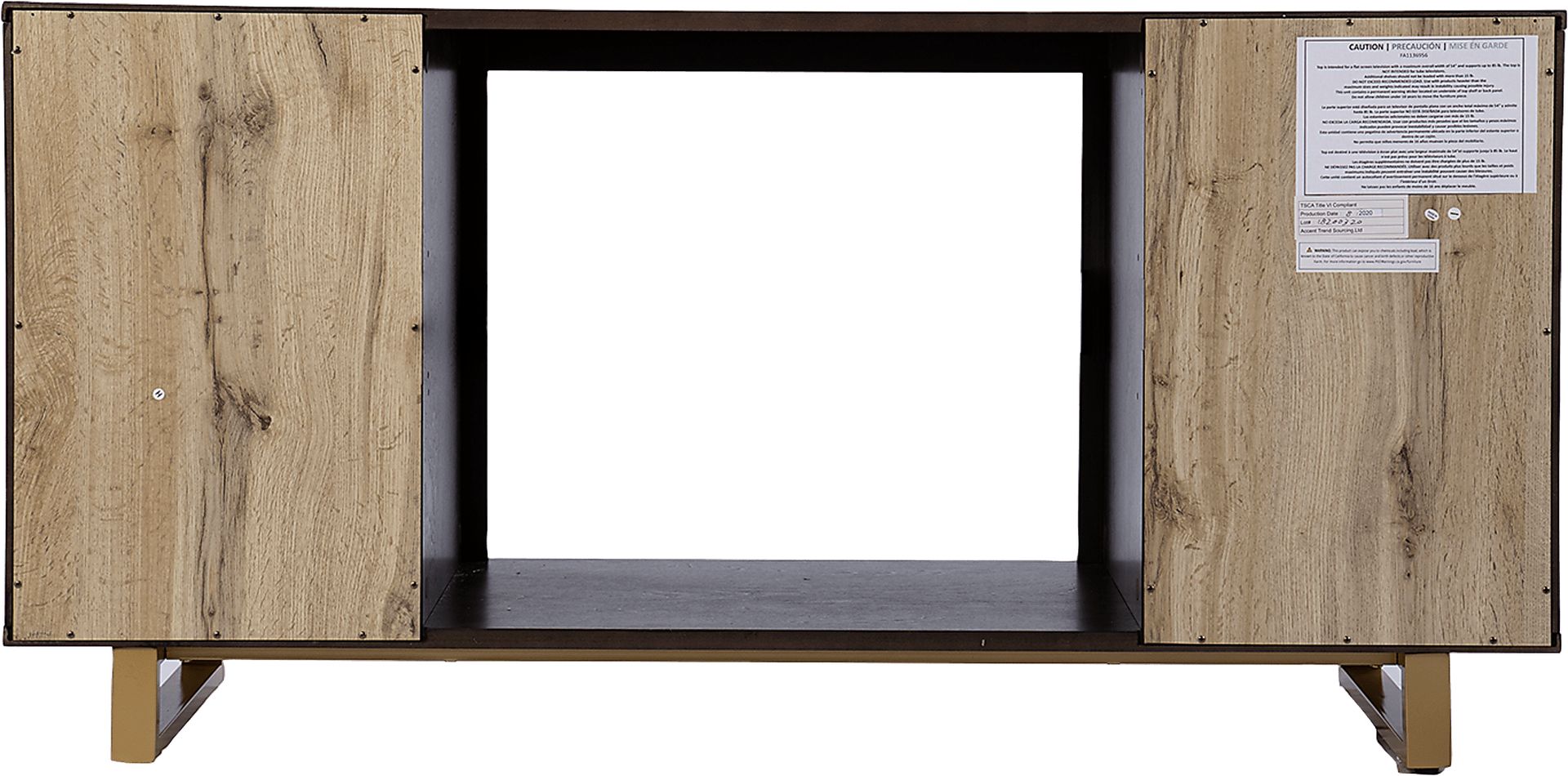 Linherk III Brown 54 in. Console, With Smart Electric Fireplace - Image 4