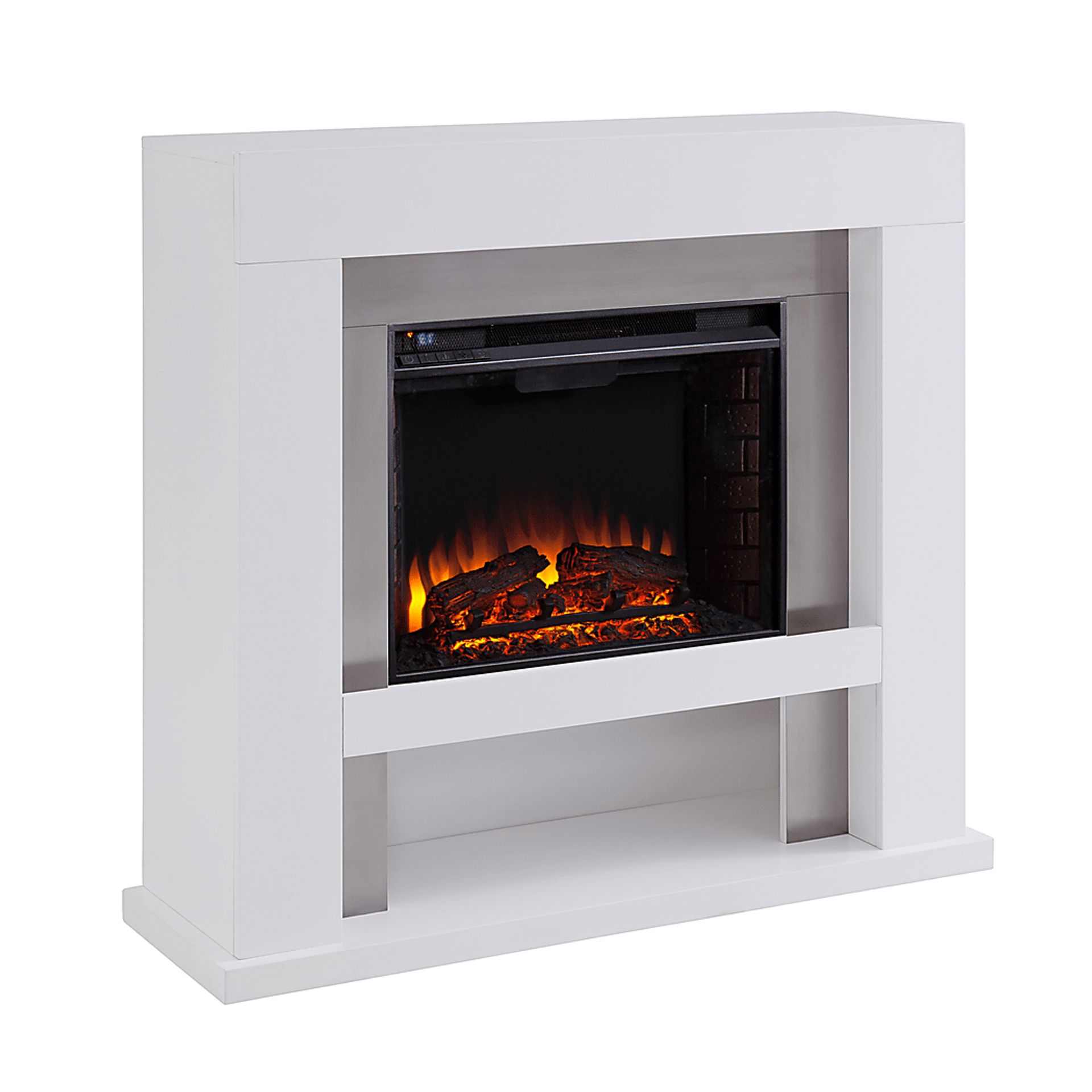 Linkmeadow II White 44 in. Console With Electric Log Fireplace - Image 3
