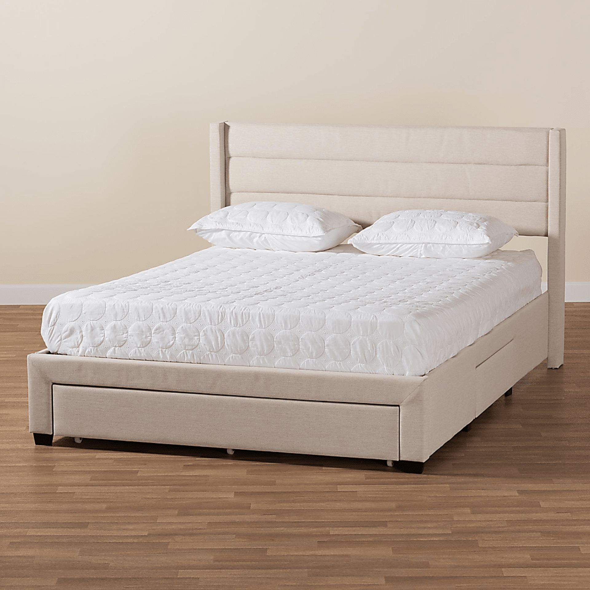 Linnaean Beige Queen Bed - Image 11