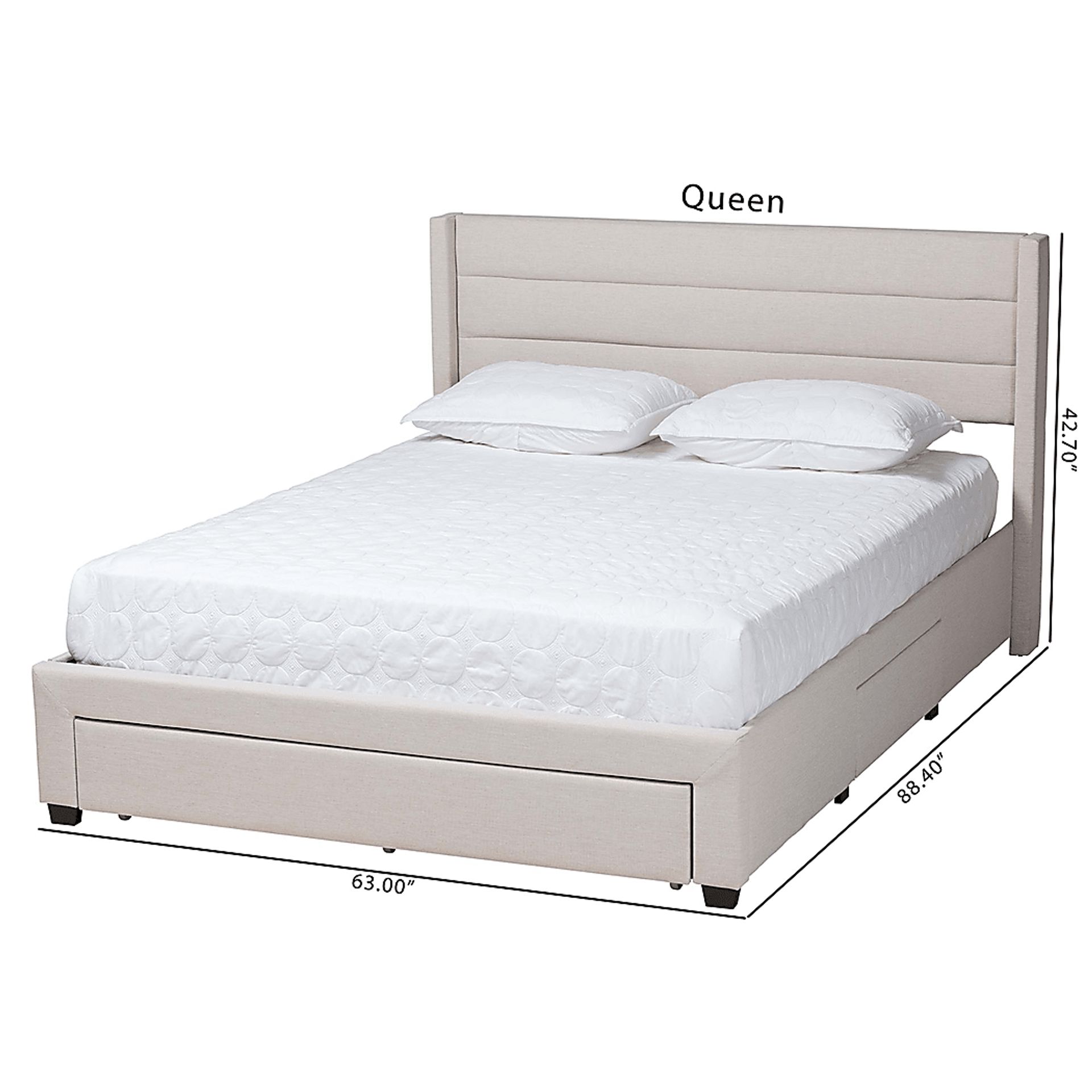 Linnaean Beige Queen Bed - Image 12