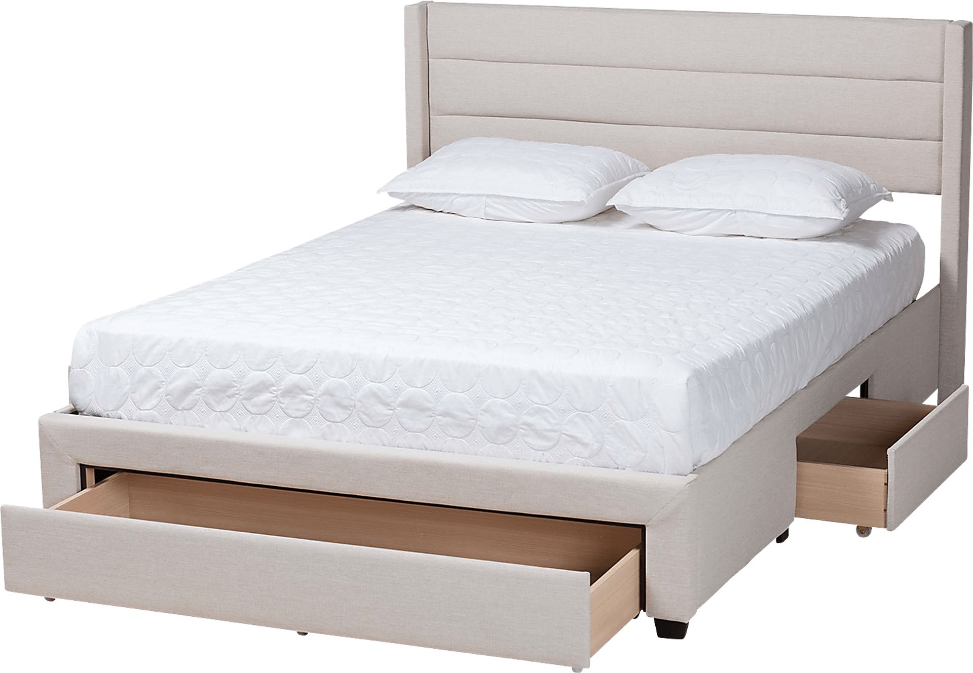 Linnaean Beige Queen Bed - Image 3