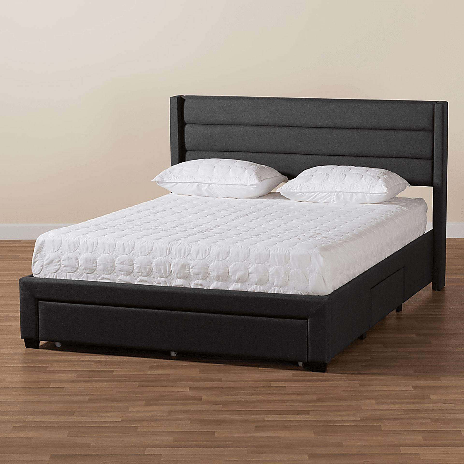 Linnaean Charcoal Queen Bed - Image 12