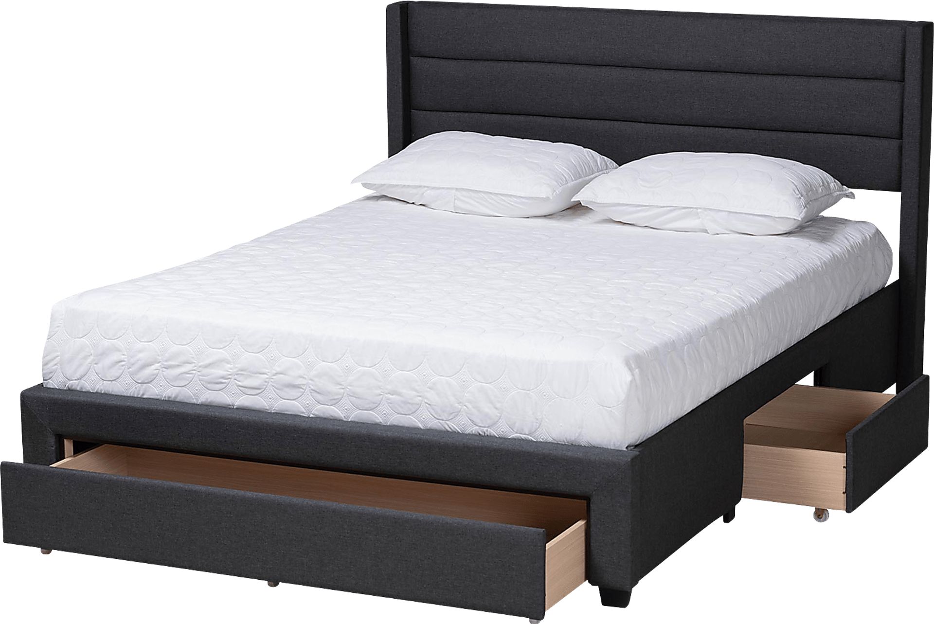 Linnaean Charcoal Queen Bed - Image 3