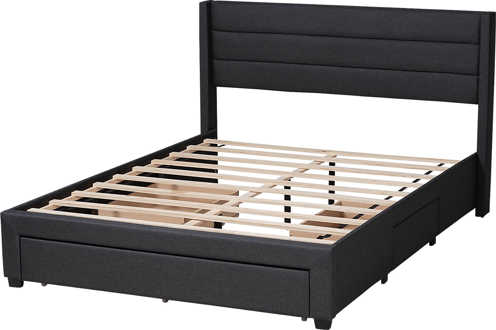 Linnaean Charcoal Queen Bed - Image 5