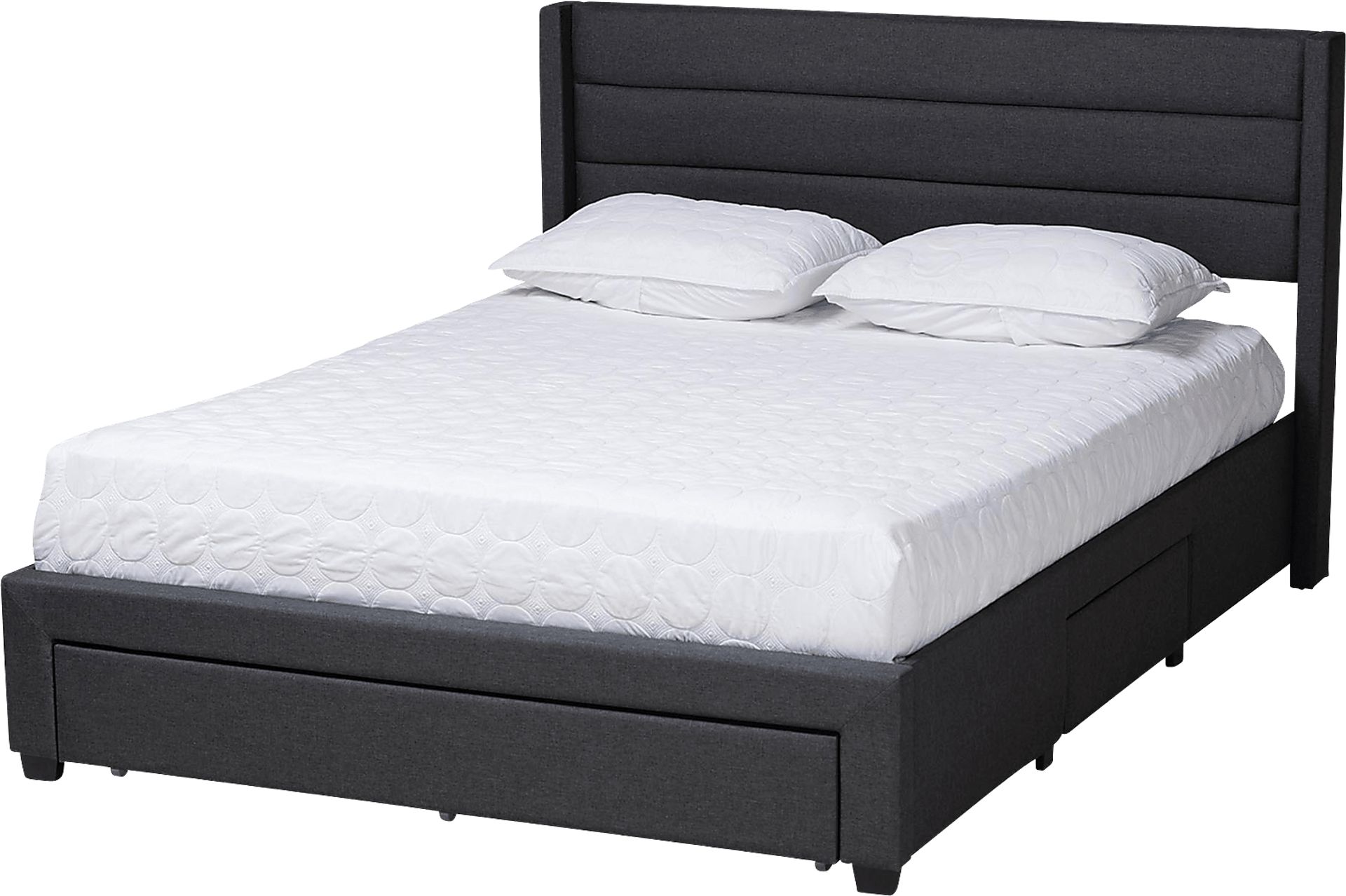 Linnaean Charcoal Queen Bed - Image 1