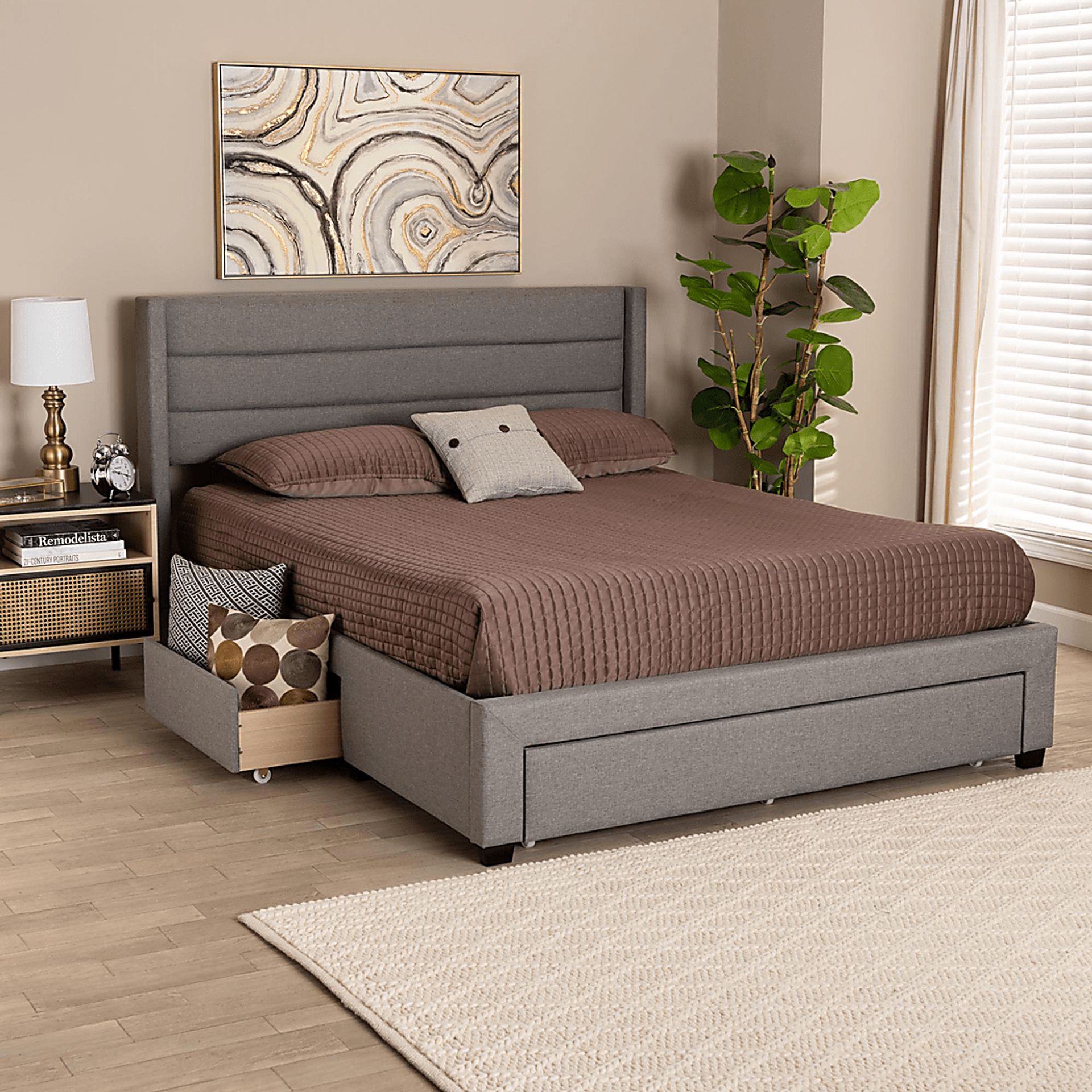 Linnaean Light Gray Full Bed - Image 11