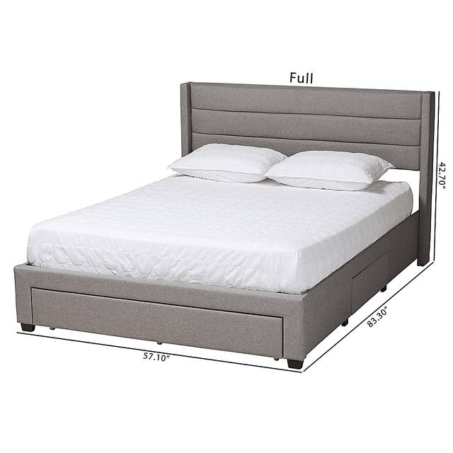 Linnaean Light Gray Full Bed - Thumbnail - Image 13