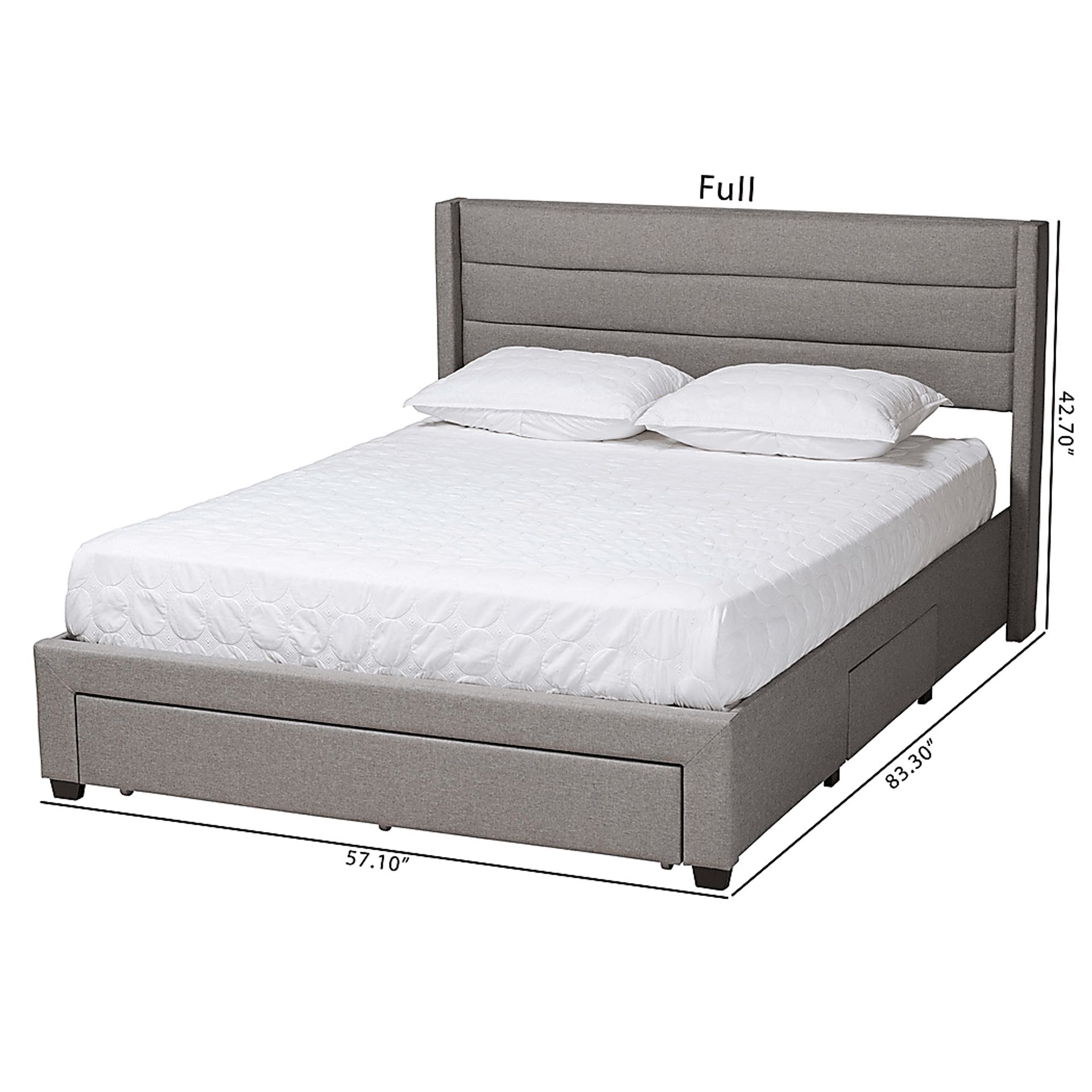 Linnaean Light Gray Full Bed - Image 13