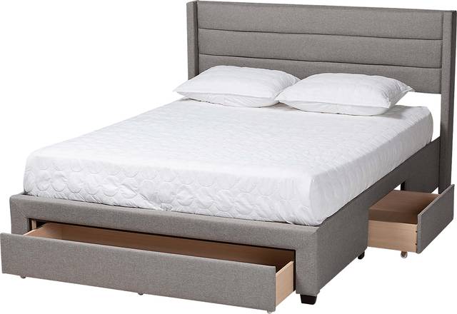 Linnaean Light Gray Full Bed - Thumbnail - Image 3