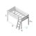 Kids Linnett Brown Twin Low Loft Bed with Blue Tent